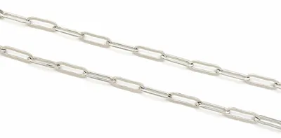 Produktbild von Vintageparts Paperclip Gliederkette Edelstahl 304 platinfarben 12 x 4 mm für Schmuckdesign, 1 Meter