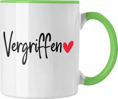 Produktbild von Trendation - Tasse Vergirffen Geschenk Valentinstag Geschenkidee für Freund oder Freundin (Grün)