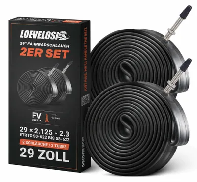 Produktbild von LOEVELOSI Schlauch 29" x 2.125 2er Set FV 40 mm Presta-Ventil - 2 Stück