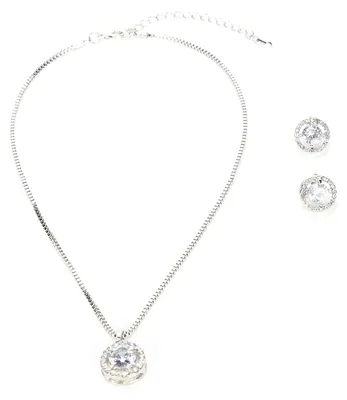 Produktbild von Glänzende Halskette-Ohrringe-Set, modischer Damen-Schmuck, Hochzeit, Geburtstagsgeschenk