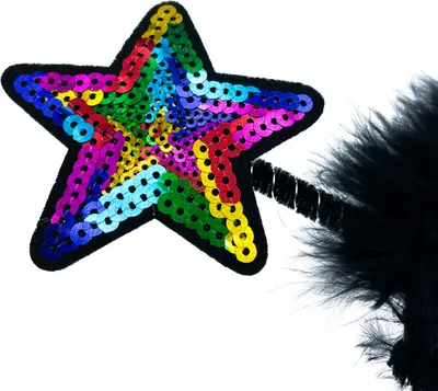 Produktbild von Oblique Unique Haarreifen mit wackel Pailletten Sterne und Federn Haarreif für Fasching Karneval Kinder Geburtstag