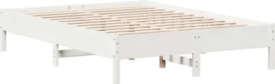Produktbild von vidaXL Massivholzbett ohne Matratze Weiß 140x200 cm Kiefernholz