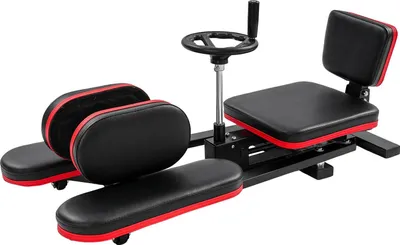 Obrázok produktu pre Rozťahovač nôh/tréningový stroj na roznožky – tréningový stroj – nastaviteľný uhol 180° – nosnosť 120 kg – tréning nôh a rovnováhy – čierny