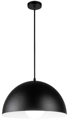 Image de Suspension, style industriel, culot E27, noir et blanc, sans ampoule