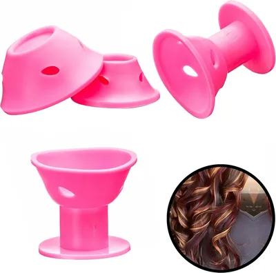 Produktbild von Lockenwickler über Nacht - Haar Locken Curler ohne Hitze machen - 30 Stück (Rosa)