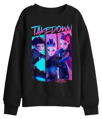 Productafbeelding van K-Pop Demon Hunters - "Takedown" sweatshirt voor kinderen, model TV43030 (maat 116) (zwart)