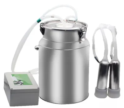Immagine prodotto di Macchina da mungitura elettrica per bovini - Dispositivo di mungitura portatile - Contenitore in acciaio inossidabile da 10 litri - Massaggio bionico - Ricaricabile - Delicato per le mammelle