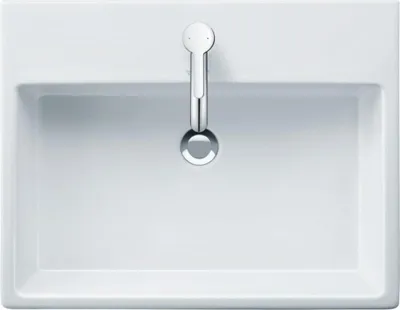Produktbild von Waschtisch VERO AIR m ÜL HLB geschli 600x470mm 1 HL weiß 1 Hahnloch weiß
