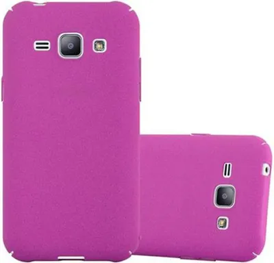 Produktbild von Cadorabo Schutzhülle für Samsung Galaxy J1 2015 Hülle in Pink Etui Hard Case Handyhülle Cover
