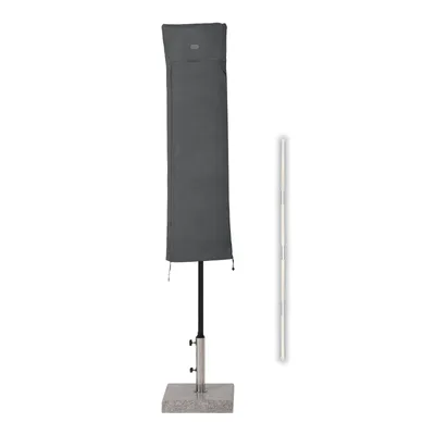 Produktbild von Sekey Sonnenschirm-Schutzhülle für 300 x 150cm, 460 x 270cm Doppelsonnenschirm, mit Stab und ReiBverschluss, Dunkelgrau