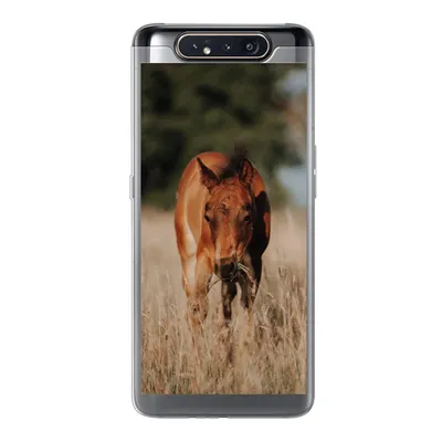 Produktbild von MuchoWow® Handyhülle Schutzhülle Hülle für Samsung Galaxy A80 Pferd - Sonne - Landschaft Silikon Softcase Handy Hülle - Schutzdeckel