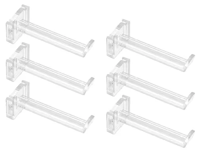 Produktbild von Mini Acryl Haken - 6 Stück - Für Supermarktregale und Einzelhandelsdisplays - Transparent - 5,7 cm (2 Zoll)