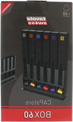 Produktbild von Kapselbox für 60 Nespresso-Kapseln - Kunststoff schwarz - 25 x 15 x 7 cm