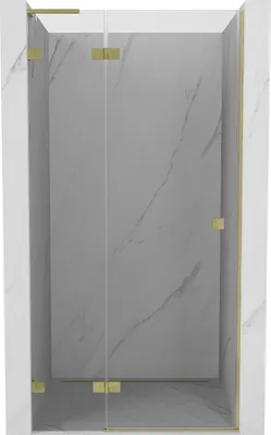 Obrázek produktu pro Mexen Lunar L sprchové dveře výklopné levé 125 cm, transparentní, zlaté kartáčované - 834L-125-000-55-00-L