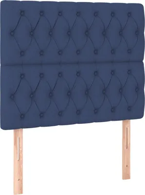 Obrázok produktu pre vidaXL Čelo postele modré 90x7x118/128 cm látka
