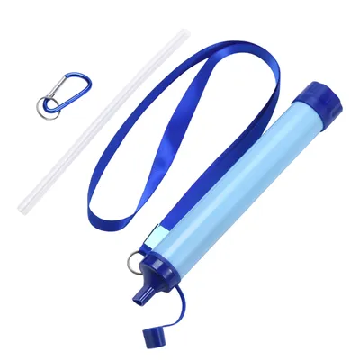 Obrázok produktu pre Pino Products Čistič vody - Filter na pitnú vodu - Pre domácnosť, cestovanie, kanceláriu alebo kempovanie - Prenosný a ľahko použiteľný - Modrý