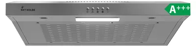 Produktbild von KKT KOLBE Unterbau-Dunstabzugshaube Flachschirmhaube UBH200ED, 60 cm silber, Edelstahl, Abluft und Umluft, Druckknopf-Bedienung, LED-Beleuchtung, 3 Leistungsstufen
