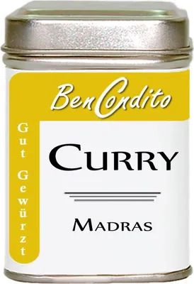 Produktbild von Curry Pulver Madras 80 Gr. Dose