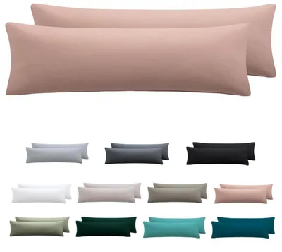 Obrázok produktu pre Vankúšik na spanie na boku, poťah 40 x 145 cm, ružová farba, 2 kusy, mikrovlákno