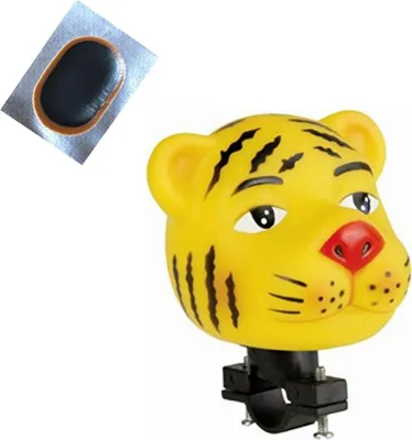 Produktbild von Ballhupe Kinderfahrrad Hupe Tierfigurhupe Fahrradhupe Tiger inkl. Schlauchflicken