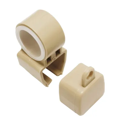 Produktbild von Gardinia Halter und Endkappe für U-Lauf, beige, 2-er Pack