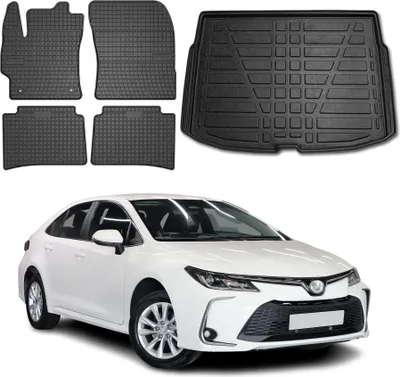 Immagine prodotto di Set di tappetini e rivestimenti per il bagagliaio per Toyota Corolla notchback 2019-2025 gomma 5x