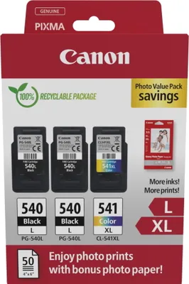 Obrázek produktu pro Canon 5224B015, Černá, Azurová, Purpurová, Žlutá, 3 kusů, Výhodná sada na fotky