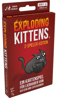 Obrázek produktu pro Asmodee Exploding Kittens 2-Spieler-Edition EXKD0019 Anzahl Spieler max. 2
