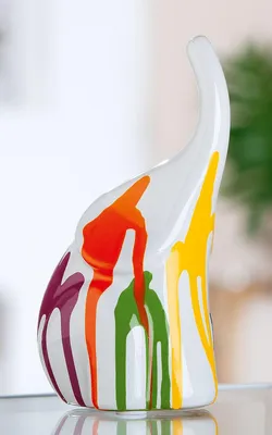 Zdjęcie produktu dla Gilde Figur, Słoń, "Colori", ceramika, biały, zestaw 3 szt., długość: 8 cm, szerokość: 11,5 cm, wysokość: 19 cm, numer katalogowy: 33206, kod produktu: 4063387332061