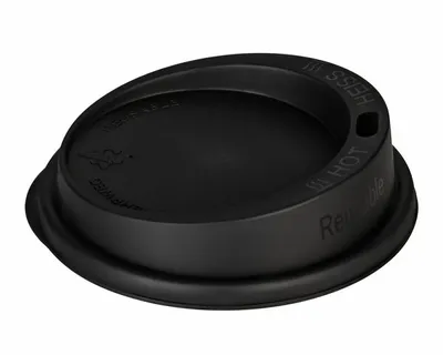 Produktbild von 25x Domdeckel Trinkdeckel für Mehrweg-Kaffeebecher Coffee to go Ø 80mm schwarz