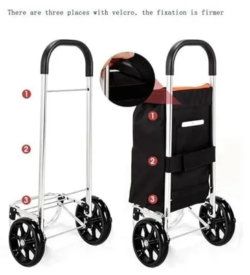 Immagine prodotto di Carrello pieghevole per la spesa con ruote grandi