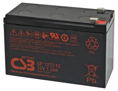 Produktbild von CSB Bleiakku 12V 7,2Ah wartungsfrei AGM für USV Alarmanlagen F2 Faston 150,9x64,8x98,6mm