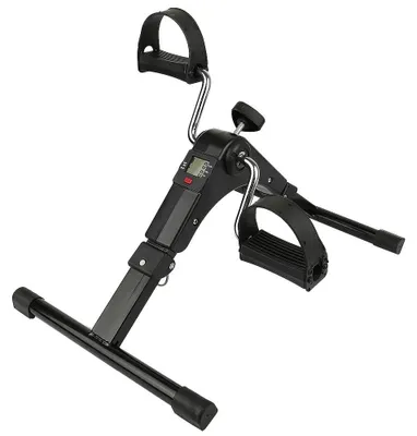 Produktbild von Pedaltrainer - Mini Heimtrainer - Faltbar - Für Arm- und Beintraining - Unter dem Tisch/Zu Hause - Cardiotraining - Ohne Widerstandsbänder - Schwarz