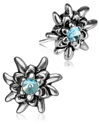 Produktbild von LUISIA® Edelweiß Ohrstecker "Emilia" mit Premium Kristallen | Aquamarine / Hellblau