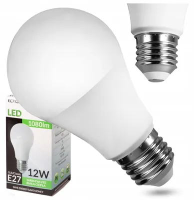 Obrázek produktu pro LED žárovka E27, 12W, 3000K, kulatý tvar, teplá barva světla, energeticky úsporná, 1200 lumenů