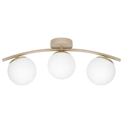 Produktbild von MasterLED Deckenleuchte E27 Bali-12 3-flammig mit Glaskugeln 51 cm Kaschmir Gold