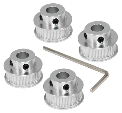 2GT Zahnriemenscheibe 36 Zähne 8 mm Bohrung 4er-Set Aluminium