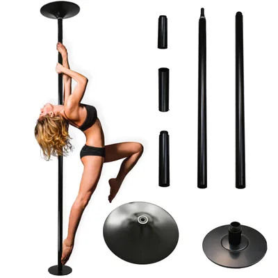 Produktbild von Pole Dance Tanzstange schwarz 231 - 274 cm Ø 45 mm Tabledance Static &  ohne Bohren