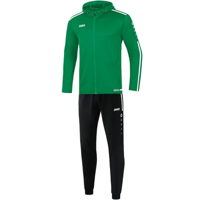 Produktbild von Jako Fußball Trainingsanzug Polyester Striker 2.0 mit Kapuze Herren Jacke Hose grün weiß Gr S