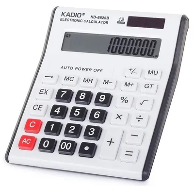 Produktbild von GKA XL LCD Tischrechner große Tasten Taschenrechner 12 stellig Power Calculator weiß