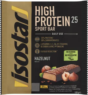 Produktbild von Isostar High Protein Riegel Haselnuss (105 g)