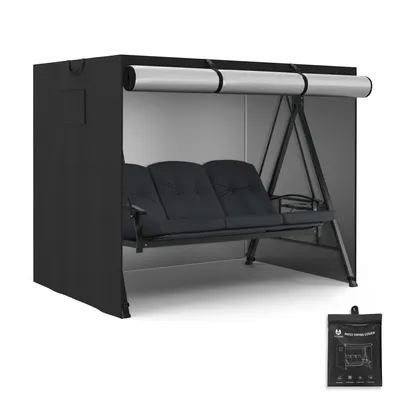 Produktbild von M MCombo Hollywoodschaukel Abdeckung 3-4 Sitzer, Abdeckplane Wasserdicht & UV-Beständig für Gartenschaukel 4093 4095 4088 8018, Schutzhülle 4002