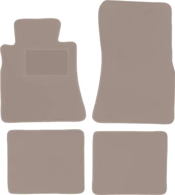 Image de Tapis de sol en velours pour Mercedes SE W126 sedan (1979-1991) - tapis de sol LUX beige (4 pièces)