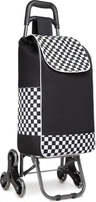 Produktbild von Faltbarer Wasserabweisender 2in1 Einkaufswagen Isolierte Kühlbox Schwarz