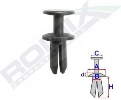 Produktbild von 10x ROMIX C70300 Clip Innenraumverkleidung, Stoßfänger