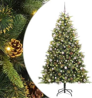 Immagine prodotto di Albero di Natale artificiale pieghevole con pigne 240 cm