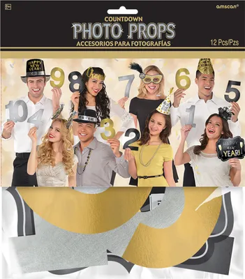 Produktbild von Fotorequisiten Photo Booth Set Silvester Countdown