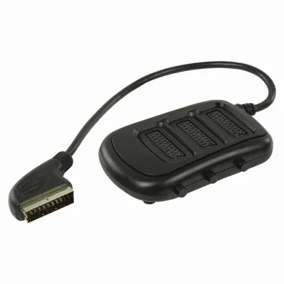 Produktbild von Nedis CVGP31835BK05, 0,5 m, SCART (21-pin), 3 x SCART (21-pin), Nickel, Schwarz, Polybag