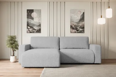 Produktbild von ALTDECOR Ecksofa mit Schlaffunktion und Bettkasten Corner Sofa Eckcouch Couch L-Form universal, links/rechts Schlafcouch Ausziehbar Wohnlandschaft Schlafsofa KLEEA-L - 247x143x83cm Hellgrau