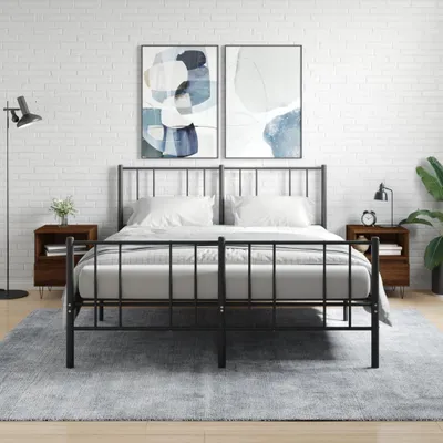 Produktbild von vidaXL Nachttische 2 Stk. Braun Eichen-Optik 40x35x50 cm Holzwerkstoff